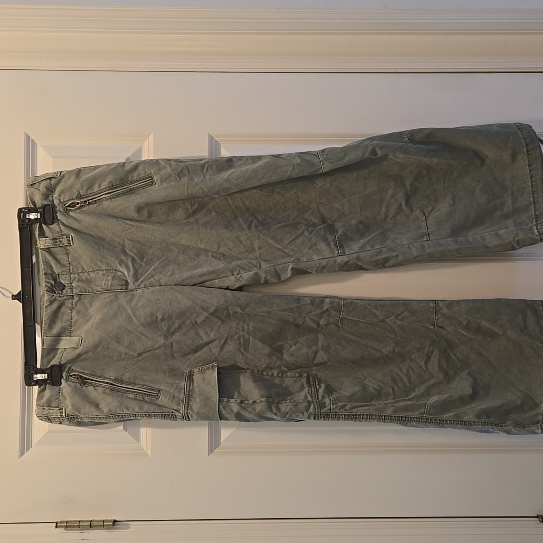 Nwt Vintage Y2k Express Cargo Pants 9/10 Precision Fit Bootcut Kick Flare Zipper